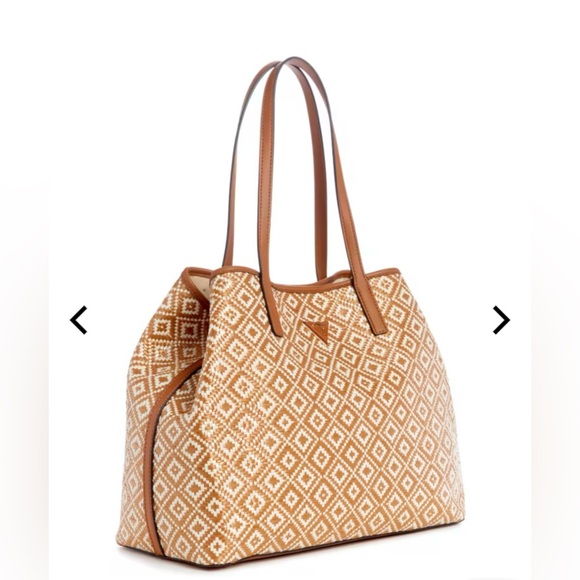 ✨✨NWT Guess Vikky Straw Tote Set✨✨ - Picture 10 of 13
